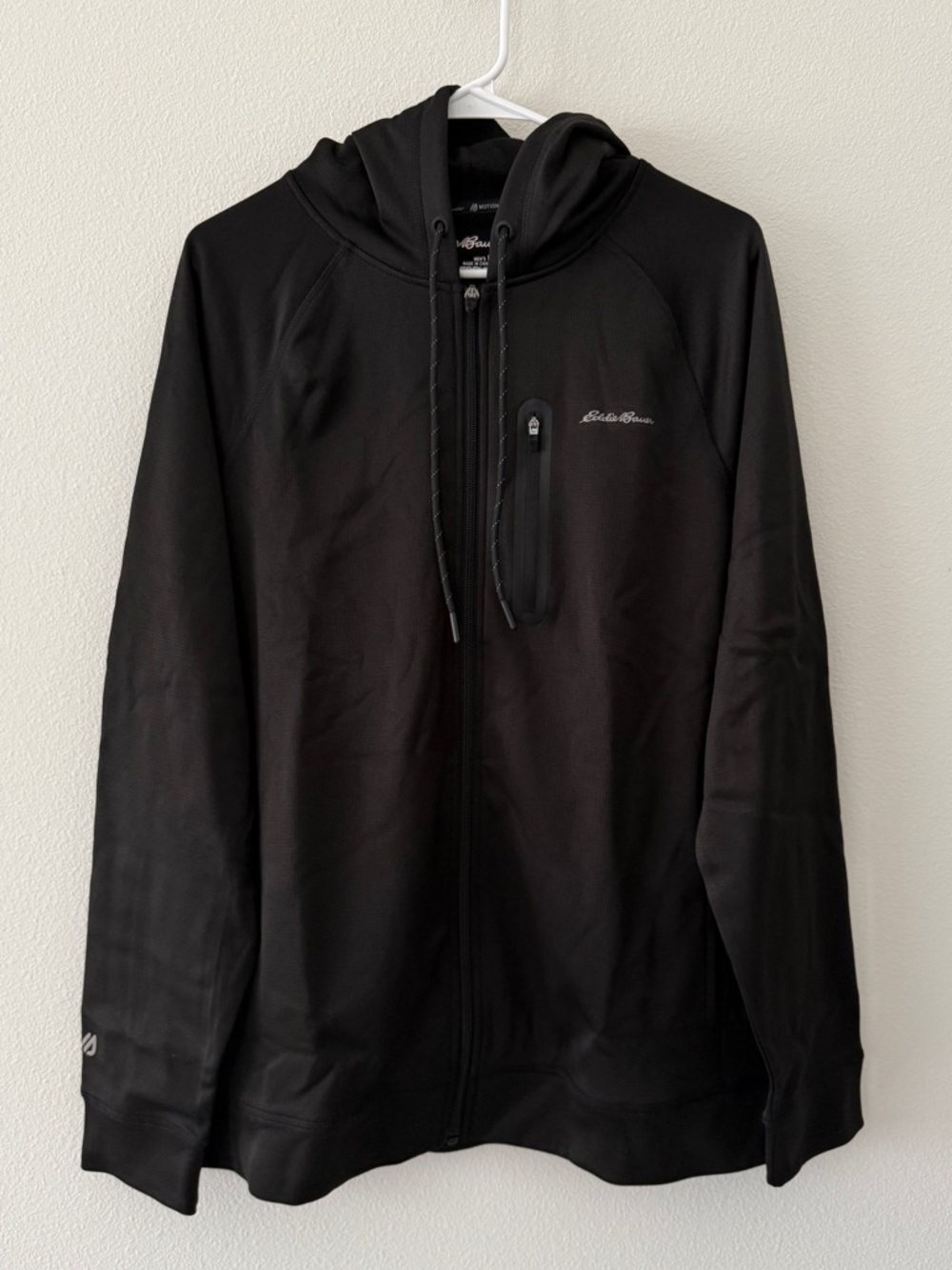 NWT Eddie Bauer Zip Hooded Jacket Sweatshirt Freedry men’s large hoodie black